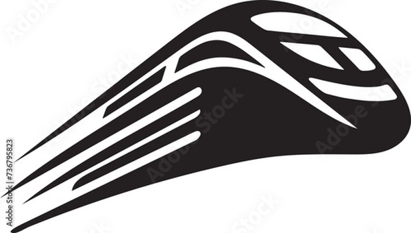 Obraz High-Speed Train Silhouette vector