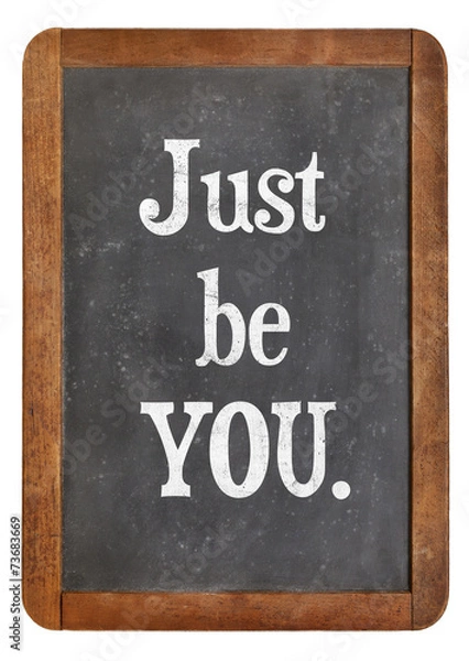 Obraz just be you advice