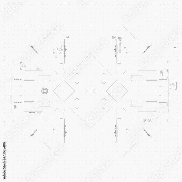 Fototapeta Futuristic Graphic User Interface.
