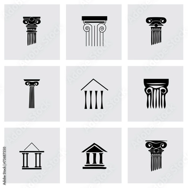 Obraz Vector coloumn icons set