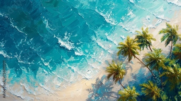 Obraz Aerial View of Island Paradise