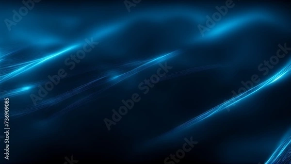 Obraz Abstract Pattern with Black and Blue Futuristic Technology Nodes on Background 