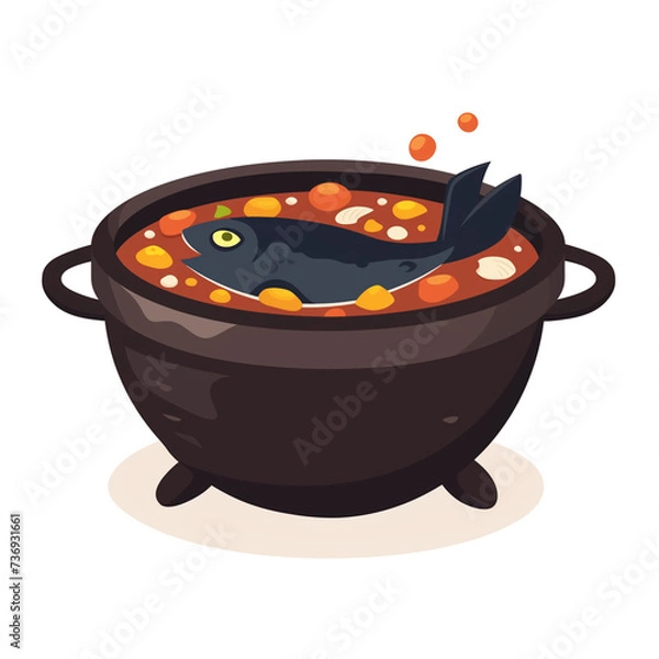 Obraz fish in a pot