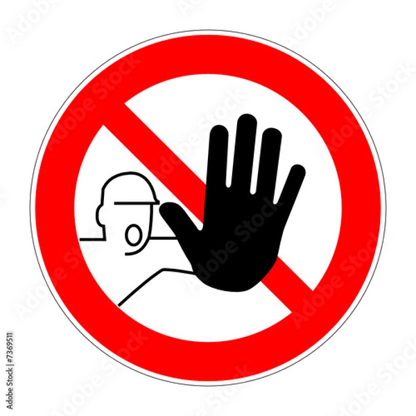 Obraz schild zutritt verboten