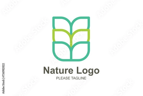 Obraz Nature Logo Based Abstract Creative Geometric