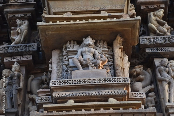 Fototapeta Dulhadev temple architecture at Khajuraho in INia