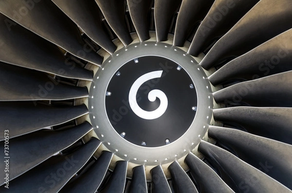 Obraz Jet engine detail.