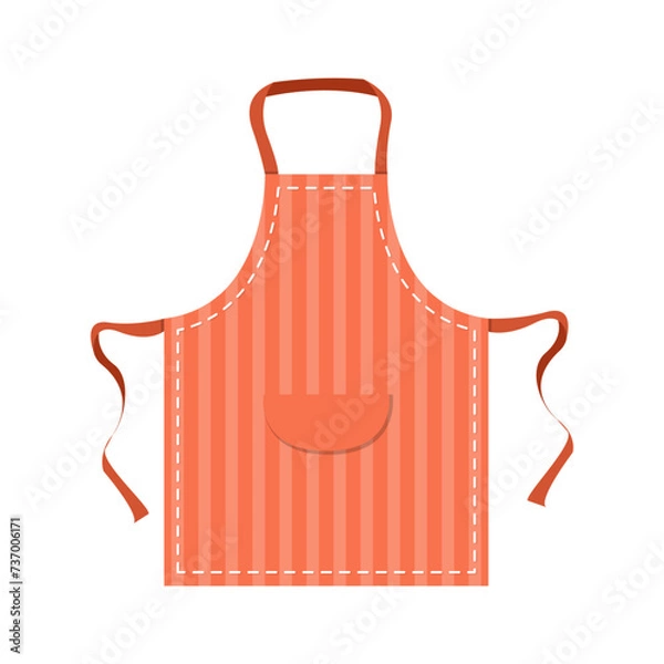 Obraz Striped orange apron cartoon illustration