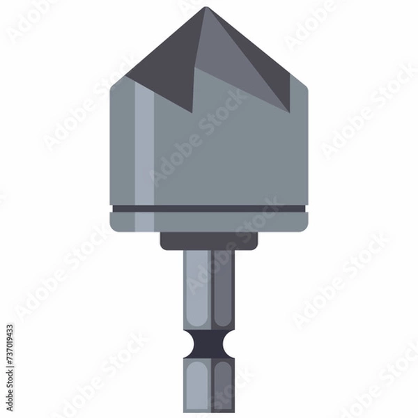 Fototapeta Countersink drill bit vector cartoon illustration isolated on a white background.