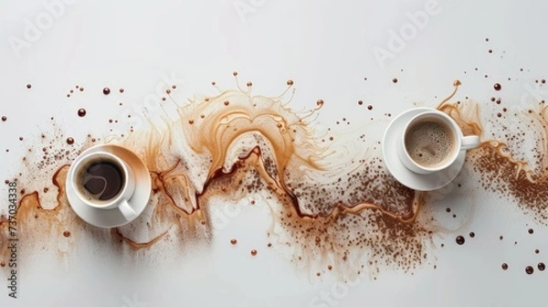 Fototapeta Latte art. Generative AI