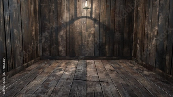 Fototapeta Wooden wall texture. Generative AI