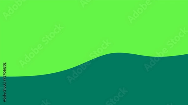 Fototapeta Two Tone of Green Colors Splitting by a Smooth Line Background Wallpaper