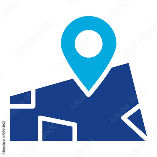 Obraz Map icon vector image. Can be used for Contact Us.