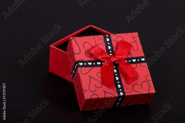Fototapeta gift box on black