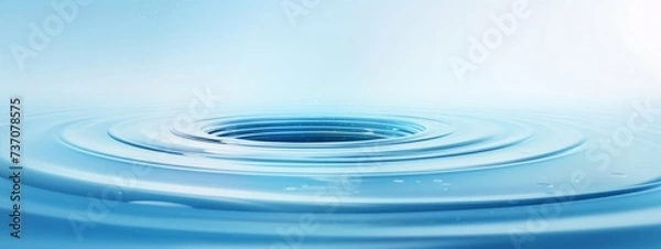 Fototapeta It is designed to be used as a banner in the shape of concentric circles in the clear blue water and a hole in the center.