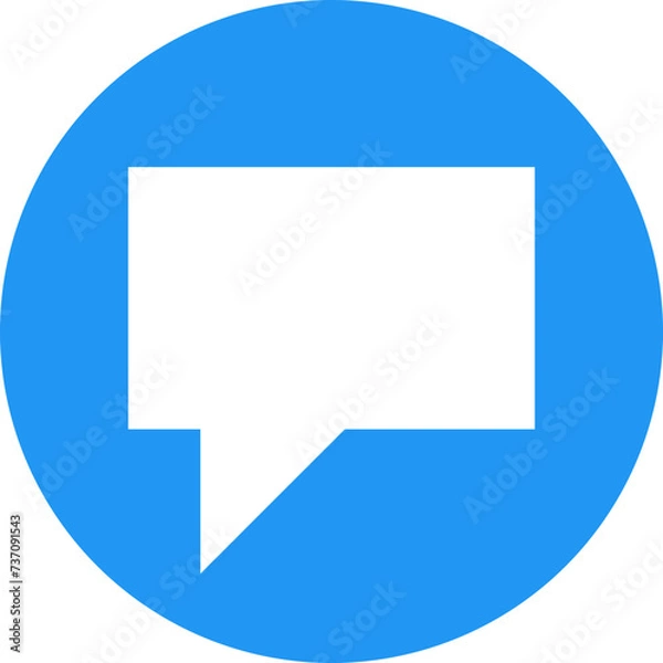 Fototapeta Chat Flat Circle Icon