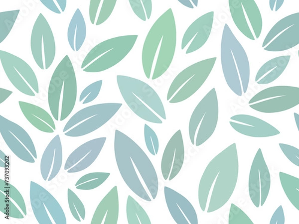 Fototapeta Tender leaves seamless pattern vector
