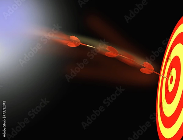 Fototapeta Direct hit - 3d rendered model