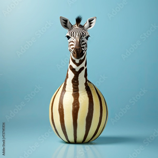 Obraz Pear zebra. Ai generative art