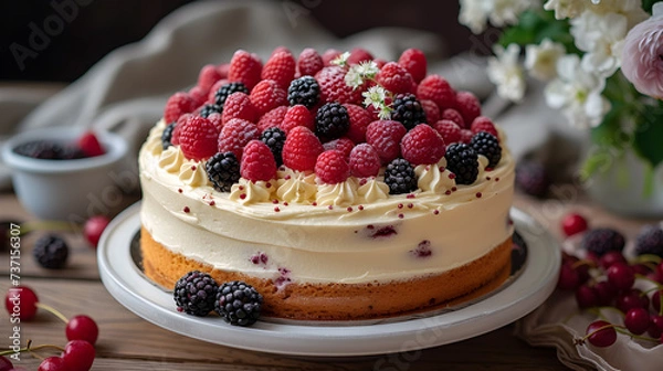 Obraz cake with berries