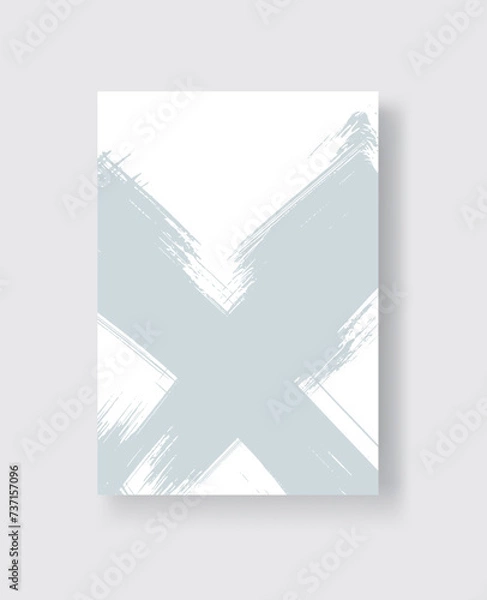 Fototapeta Abstract ink brush banners with grunge effect