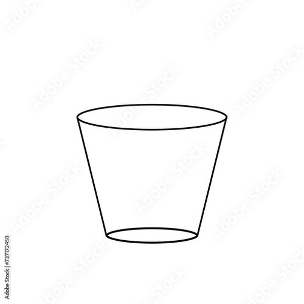 Obraz シンプルな透明の小さめのコップ