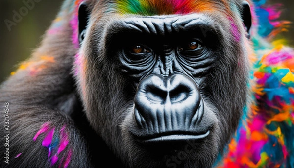 Obraz Color photo of a gorilla