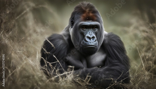 Fototapeta Photo of gorilla, wild photography