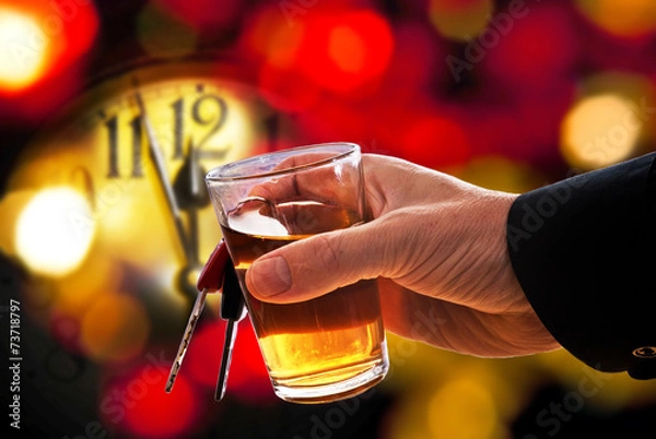 Obraz driver toasts the new year
