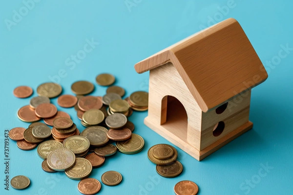 Obraz house and coins