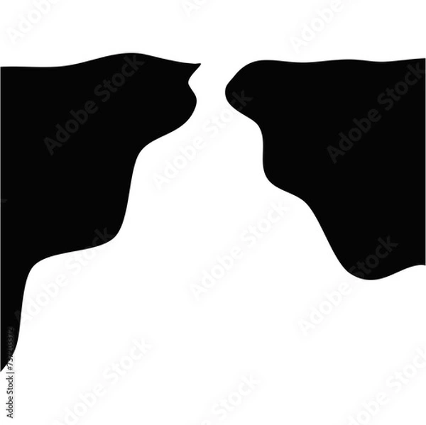 Obraz Steep Cliff Edge Silhouette