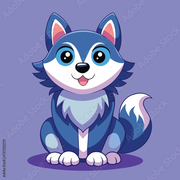 Obraz Huskie cute pet vector EPS