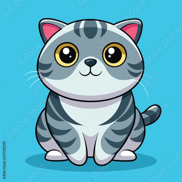 Obraz Scottish Fold cute pet vector EPS