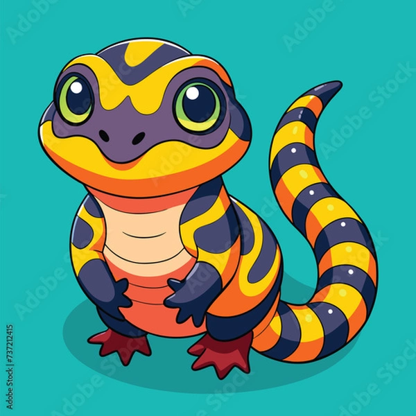 Obraz Tiger Salamander cute pet vector EPS
