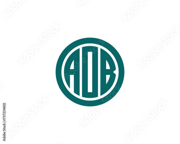 Fototapeta AOB logo design vector template
