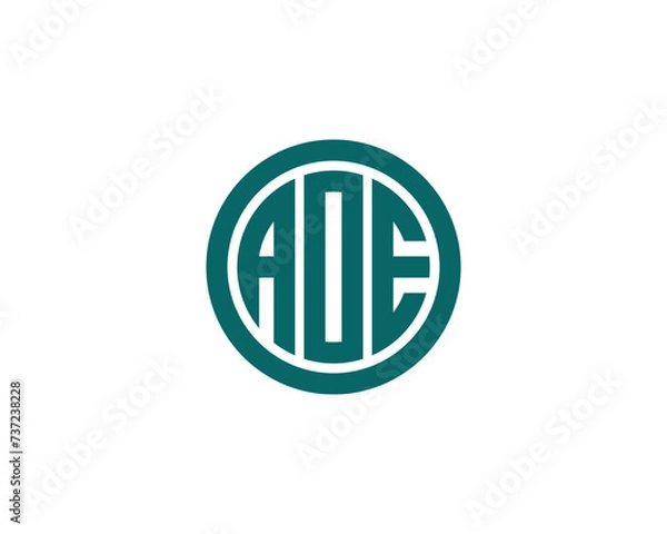 Fototapeta AOE logo design vector template