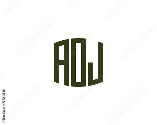 Fototapeta AOJ Logo design vector template