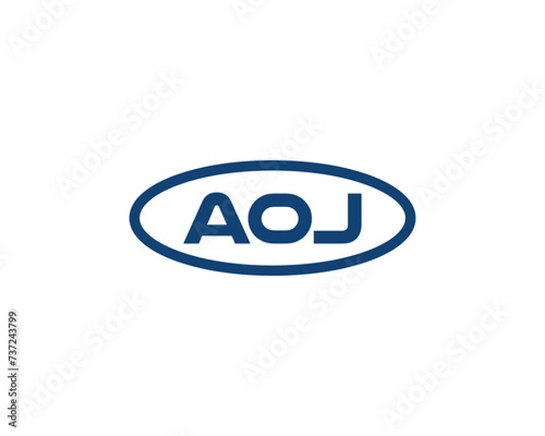 Fototapeta AOJ Logo design vector template