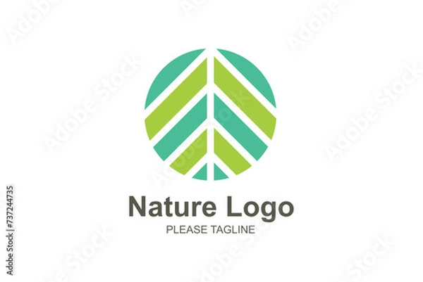 Obraz Nature Logo Based Abstract Creative Geometric