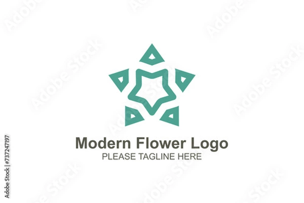 Obraz Modern flower logo