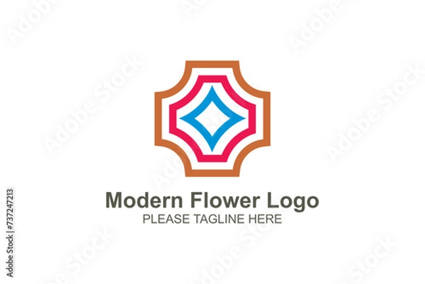 Obraz Modern flower logo