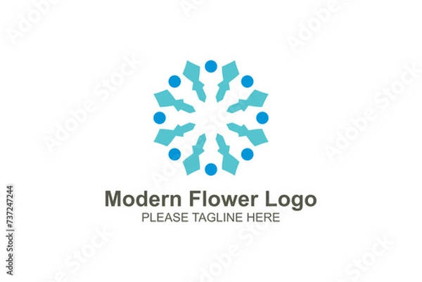Obraz Modern flower logo