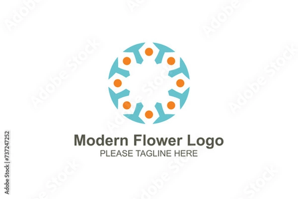 Obraz Modern flower logo