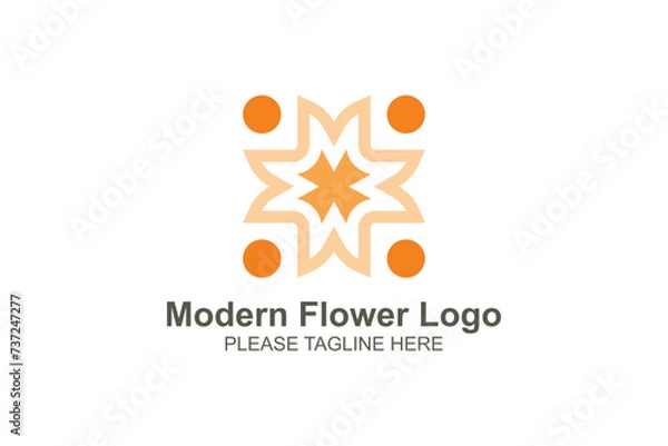 Obraz Modern flower logo