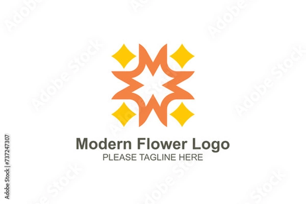 Obraz Modern flower logo