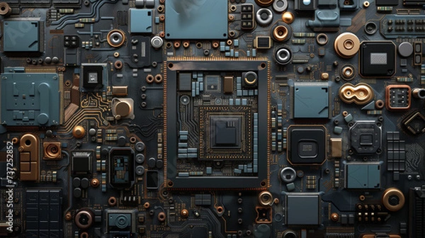 Fototapeta computer circuit board