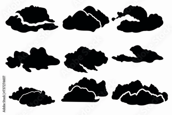 Fototapeta Cloud black vector graphic design