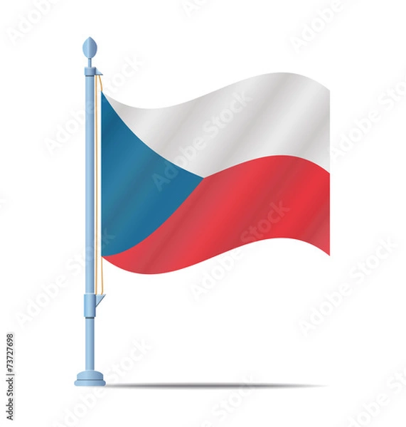 Fototapeta Czech  flag vector