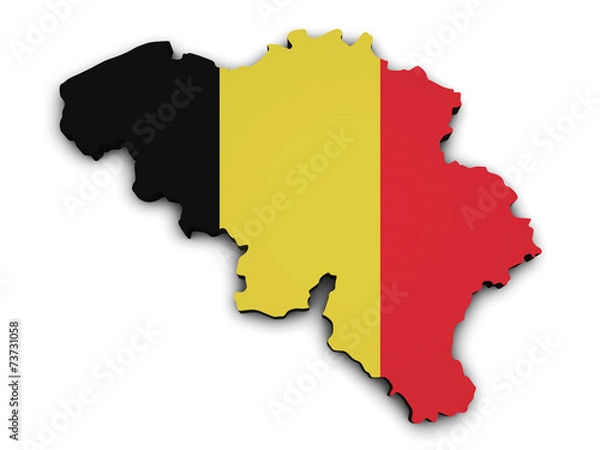 Obraz Belgium Flag Map Shape