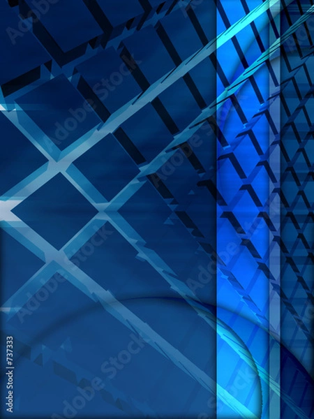 Obraz blue 3d layout design